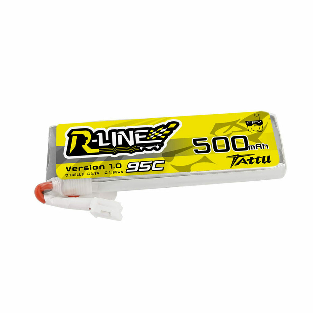 Tattu 500mAh 3.7V 95C 1S RC Remote Control Lipo Battery Pack W/ JST-PHR Plug