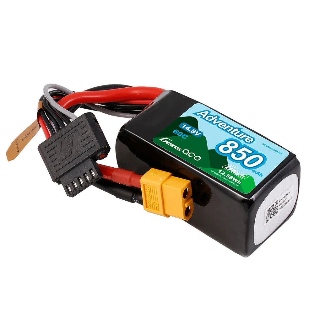 Gens Ace 850mAh 4S 60C 14.8V Lipo RC Truck Battery XT60 Plug Adventure G-Tech