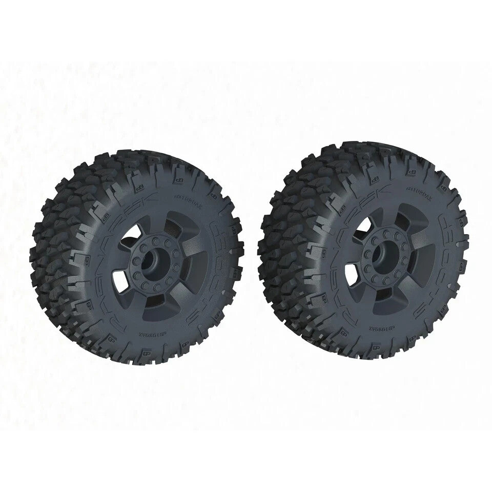 ARRMA dBoots Ragnarok MT Tire Set Glued Black 2 Pack ARA-1383 ARA1383 : Big Rock