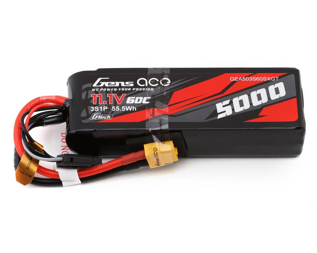 Gens Ace G-Tech Smart 3S LiPo Battery 60C 11.1V / 5000mAh w/XT60 Connector