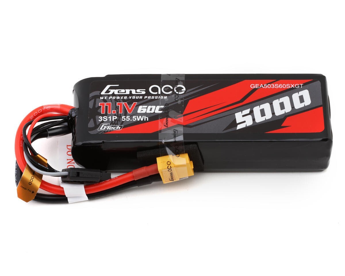 Gens Ace G-Tech Smart 3S LiPo Battery 60C 11.1V / 5000mAh w/XT60 Connector