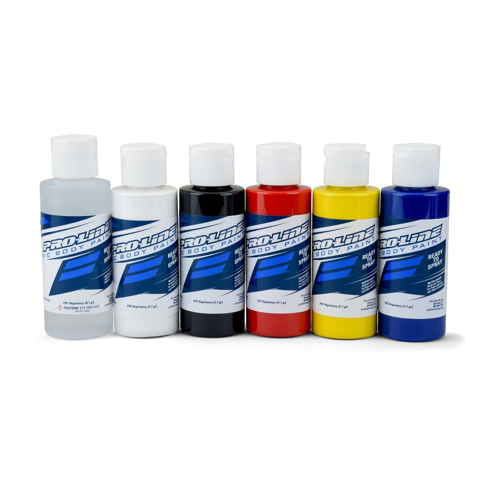 ProLine Racing RC Paint Primary Color Set -Red White Black Yellow Blue PRO632300