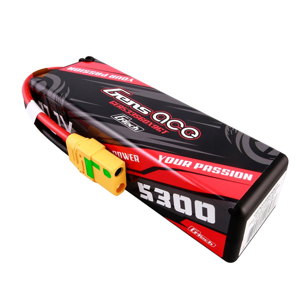 Gens Ace 5300mAh 3S 60C 11.1V HardCase GTech Lipo Battery with XT90-S XT90