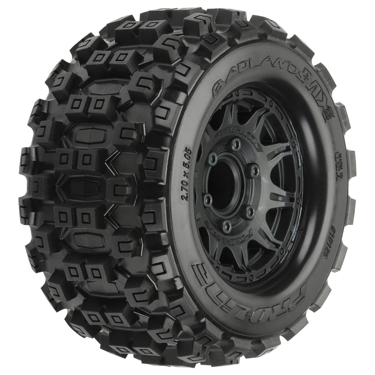 ProLine PRO1012510 Badlands MX28 2.8” Mounted RC Monster Truck Tires Black Raid