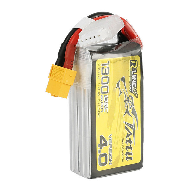 Tattu R-Line Version 4.0 1300mAh 14.8V 130C 4S Lipo Battery Pack With XT60 Plug