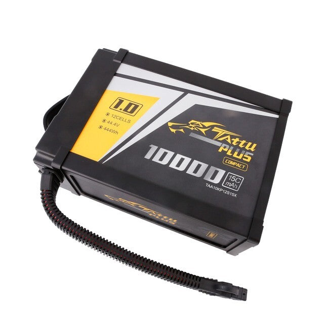 Tattu Plus 1.0 Compact Version 10000mAh 44.4V 15C 12S Lipo Smart Battery Pack
