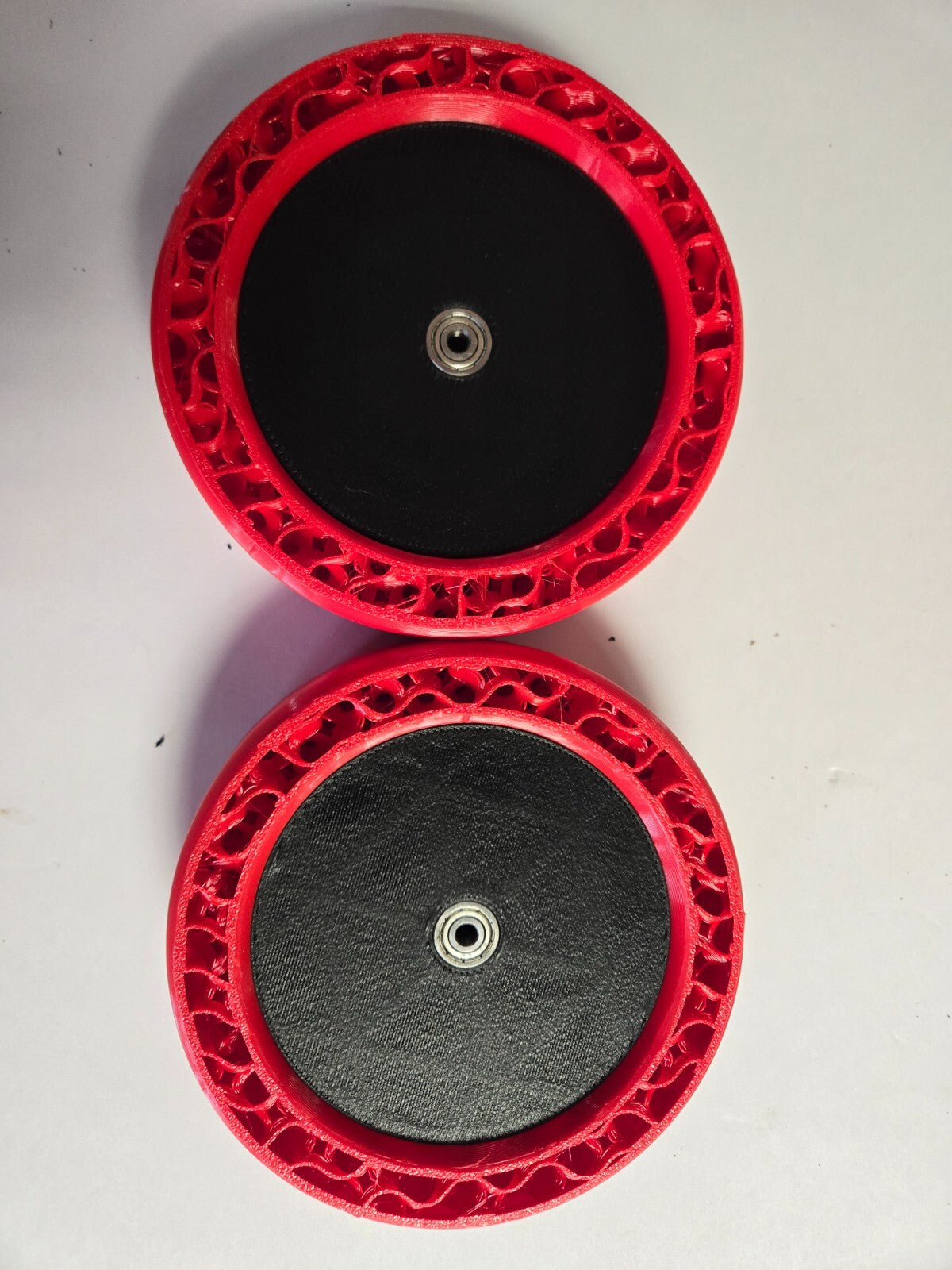 3D Printed No Bounce Upgrade Wheels / Tires Super Timber w/ Dual Ball Bearings