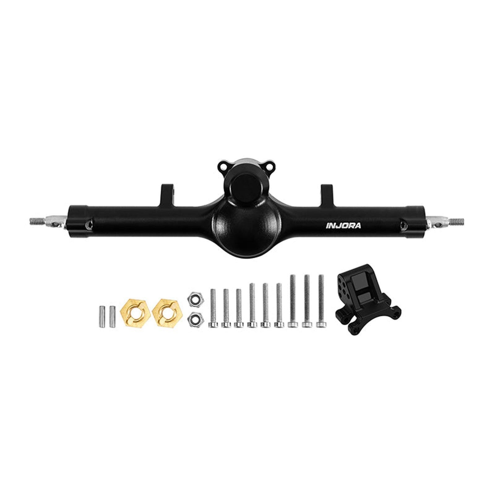 INJORA 4M-104BKFR +5mm Diamond Portal Axles Lay Down Servo TRX-4M Black