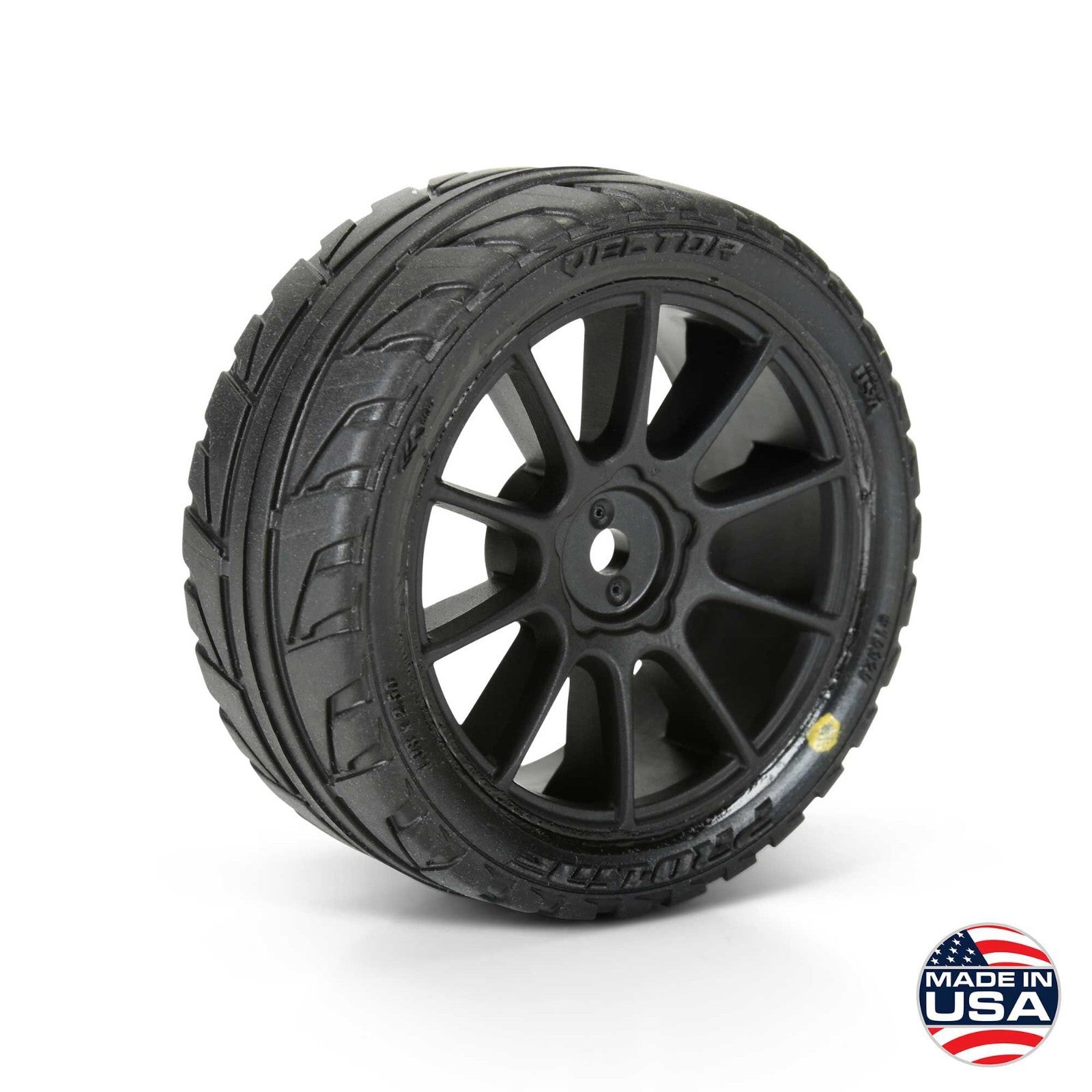 1/14 Vector Tire MTD 12mm Black Mach-10 Wheel (4): ARRMA TYPHON GROM