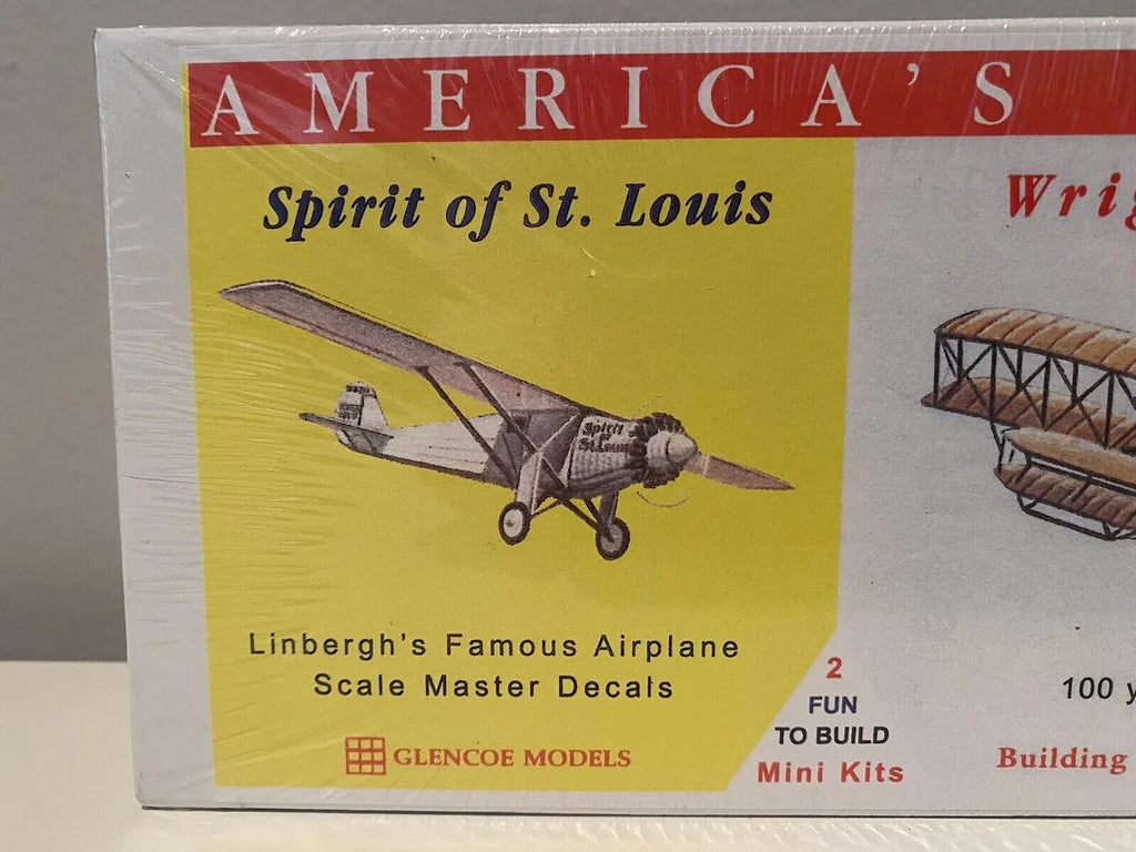Glencoe Models 03102 AMERICA'S FIRST Spirit of St Louis & Wright Flyer Model Kit
