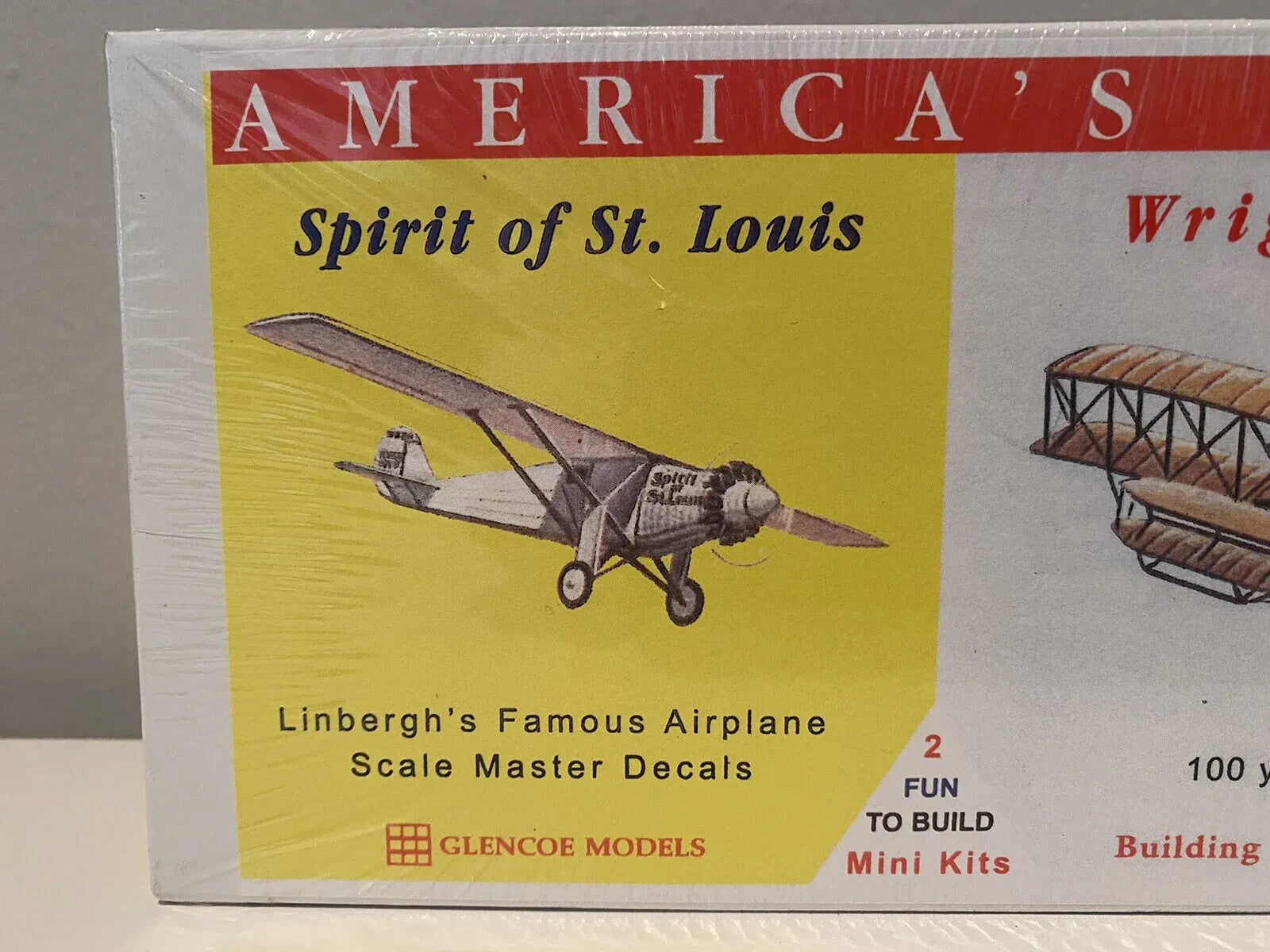 Glencoe Models 03102 AMERICA'S FIRST Spirit of St Louis & Wright Flyer Model Kit