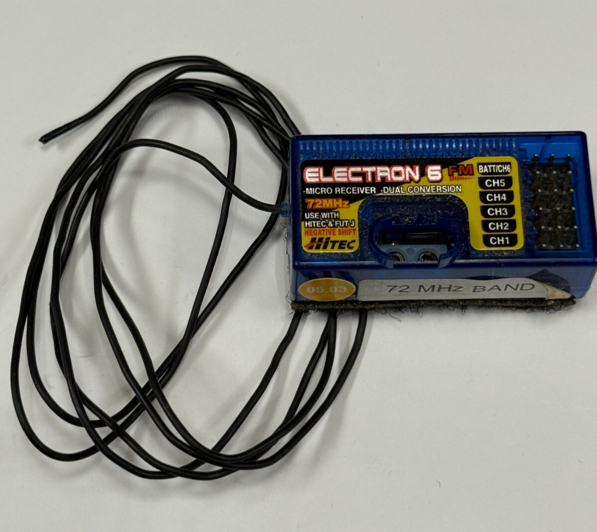 Nice Hitec Electron Six 6 Negative Shift 72mhz RC Airplane Receiver Futaba Hitec