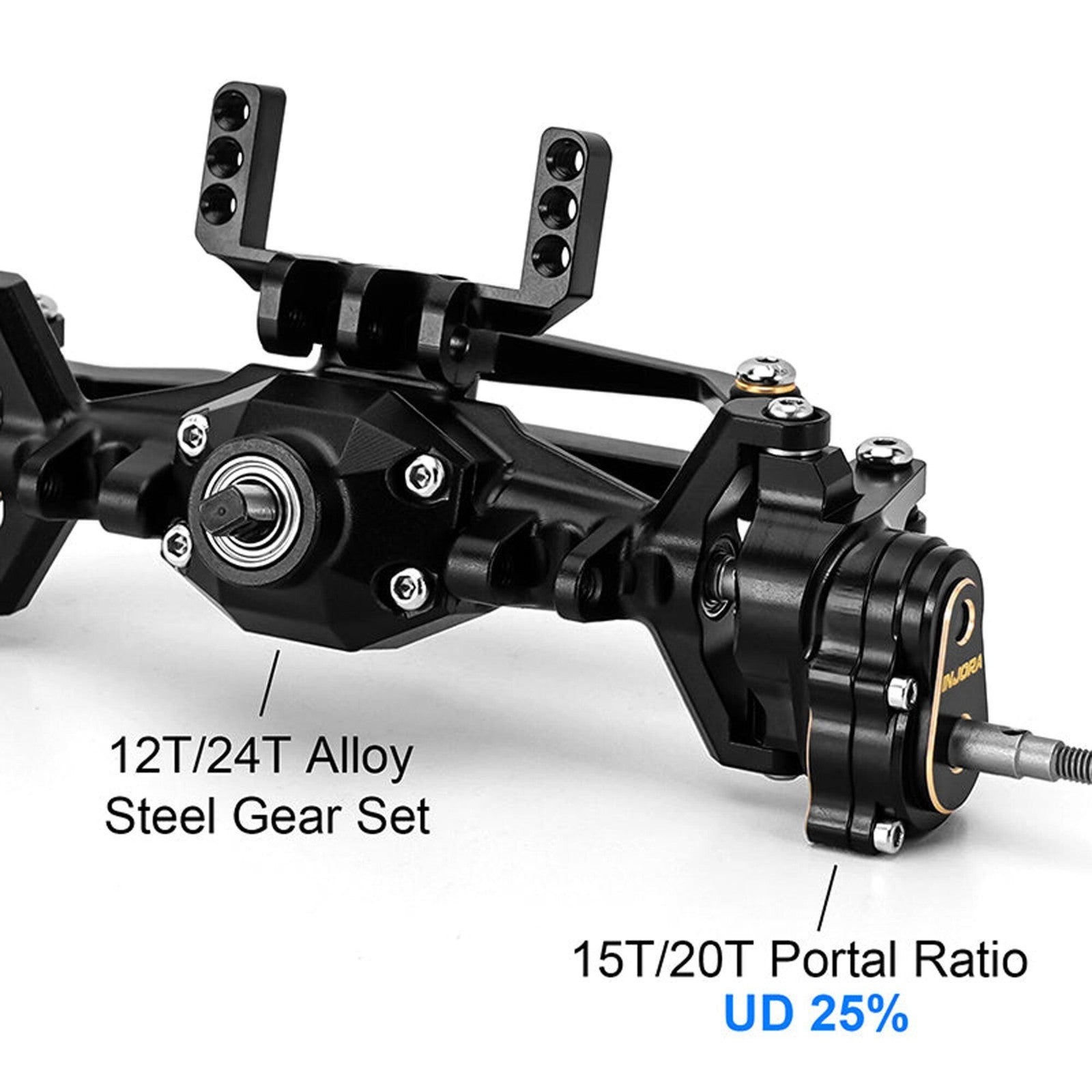INJORA 4M-104BRFR +5mm Diamond Portal Axles Lay Down Servo TRX-4M Blue