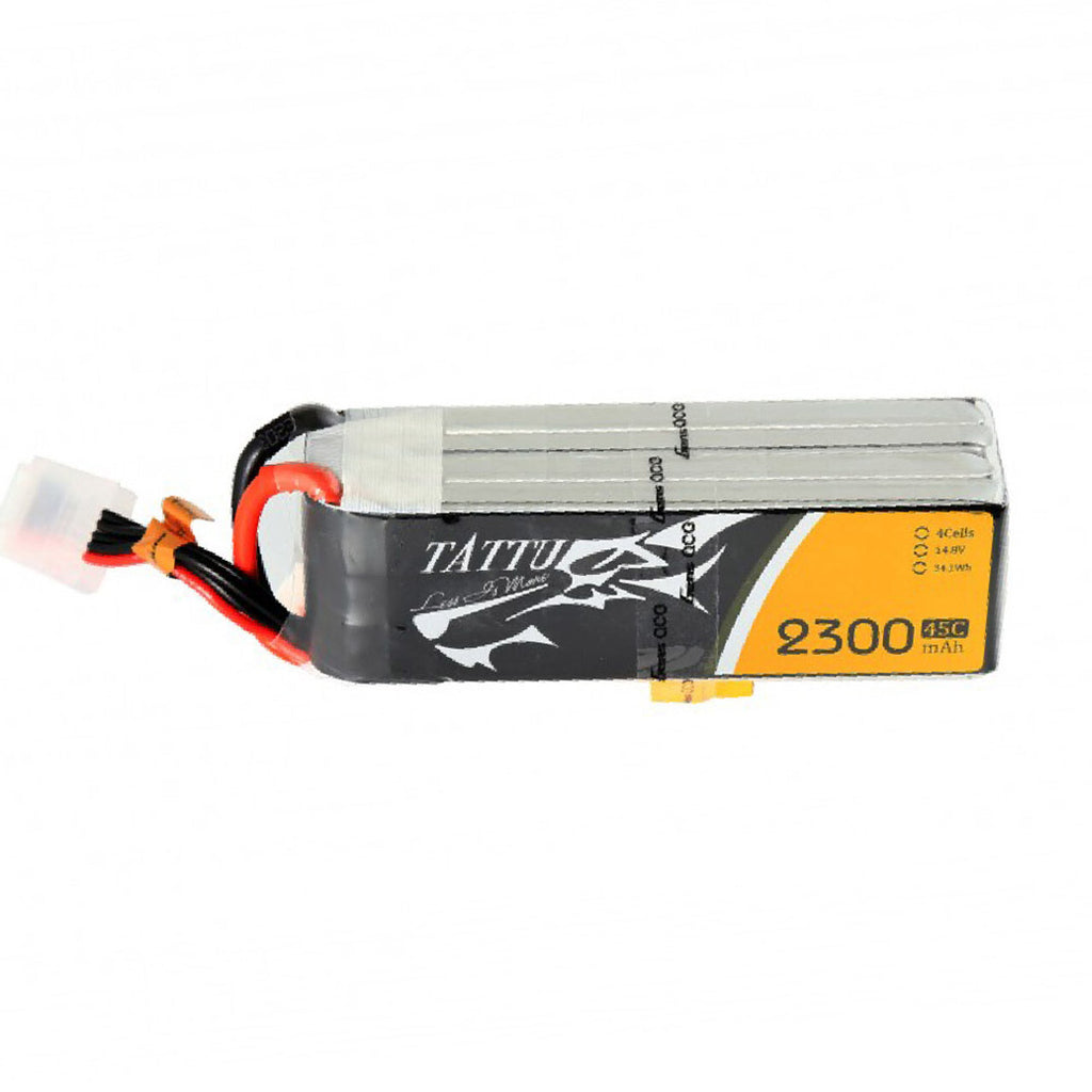 Tattu 2300mAh 45C 4S 14.8v Lipo RC Airplane Battery Pack With XT60 XT 60 Plug