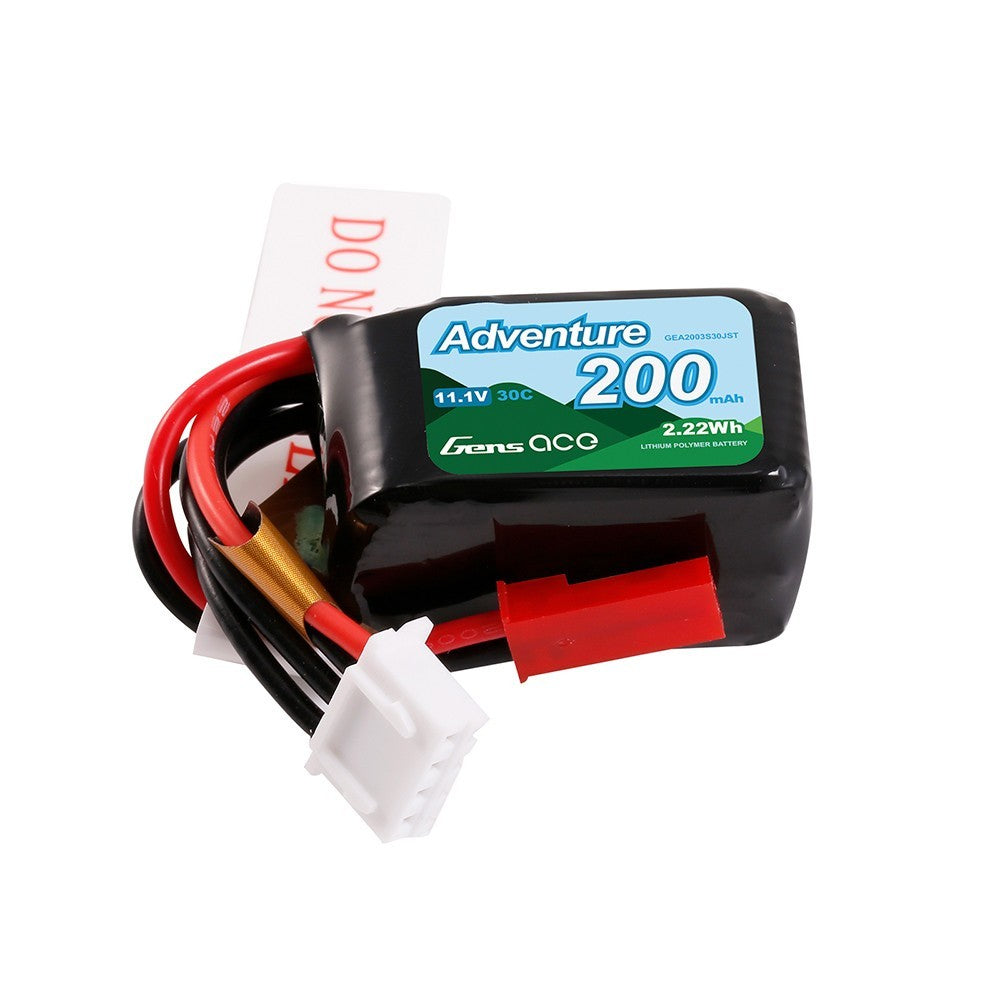 4x Gens Ace 200mAh 3S 11.1V 30C Lipo RC Truck / Airplane Battery Pack JST Plug