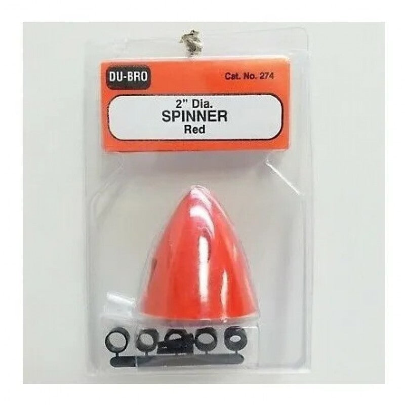 DuBro DUB274 Red 2 Two Blade RC Remote Control Airplane Spinner 2" 2 Inch