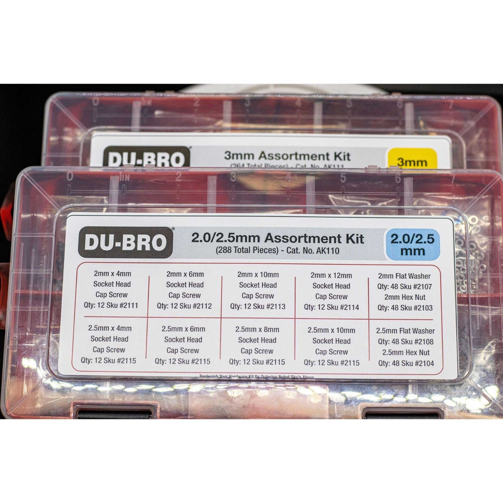 Dubro Metric Hardware Kit 2mm 2.5mm 3mm Bundle (2 Boxes) Item Number: DUBAK131