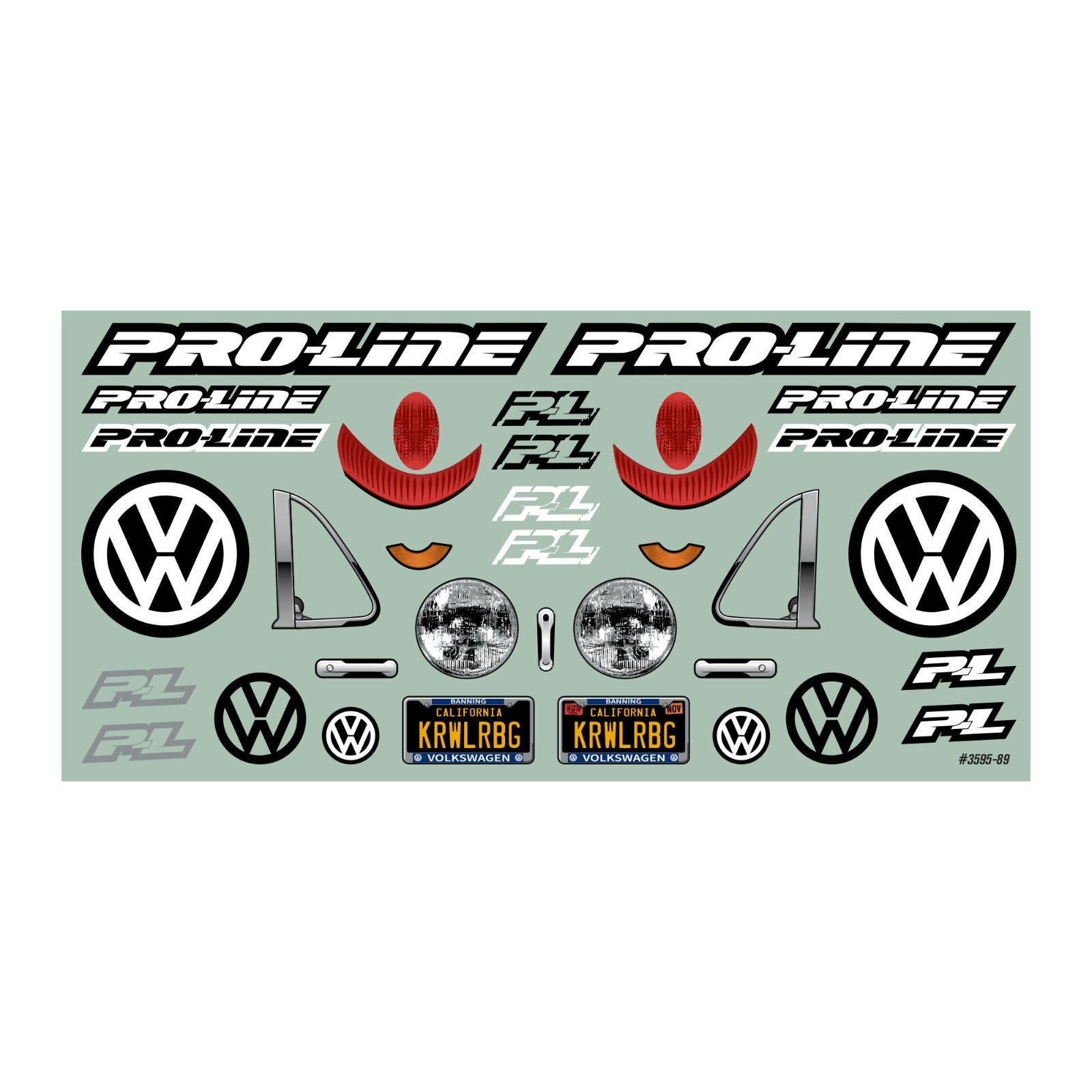 PRO359500 1/10 VOLKSWAGEN BEETLE CLR BDY 12.3" WHLBSE CRWLRS