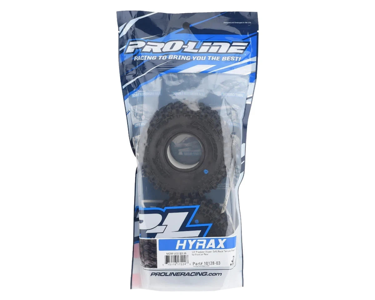 ProLine PRO1012803 Hyrax 1.9” Predator Super Soft Rock Crawler Tires (2) 1012803