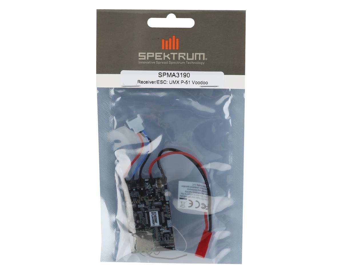 Spektrum RC Eflite E-Flite UMX P-51D P51 P-51 Voodoo Receiver RX / ESC SPMA3190