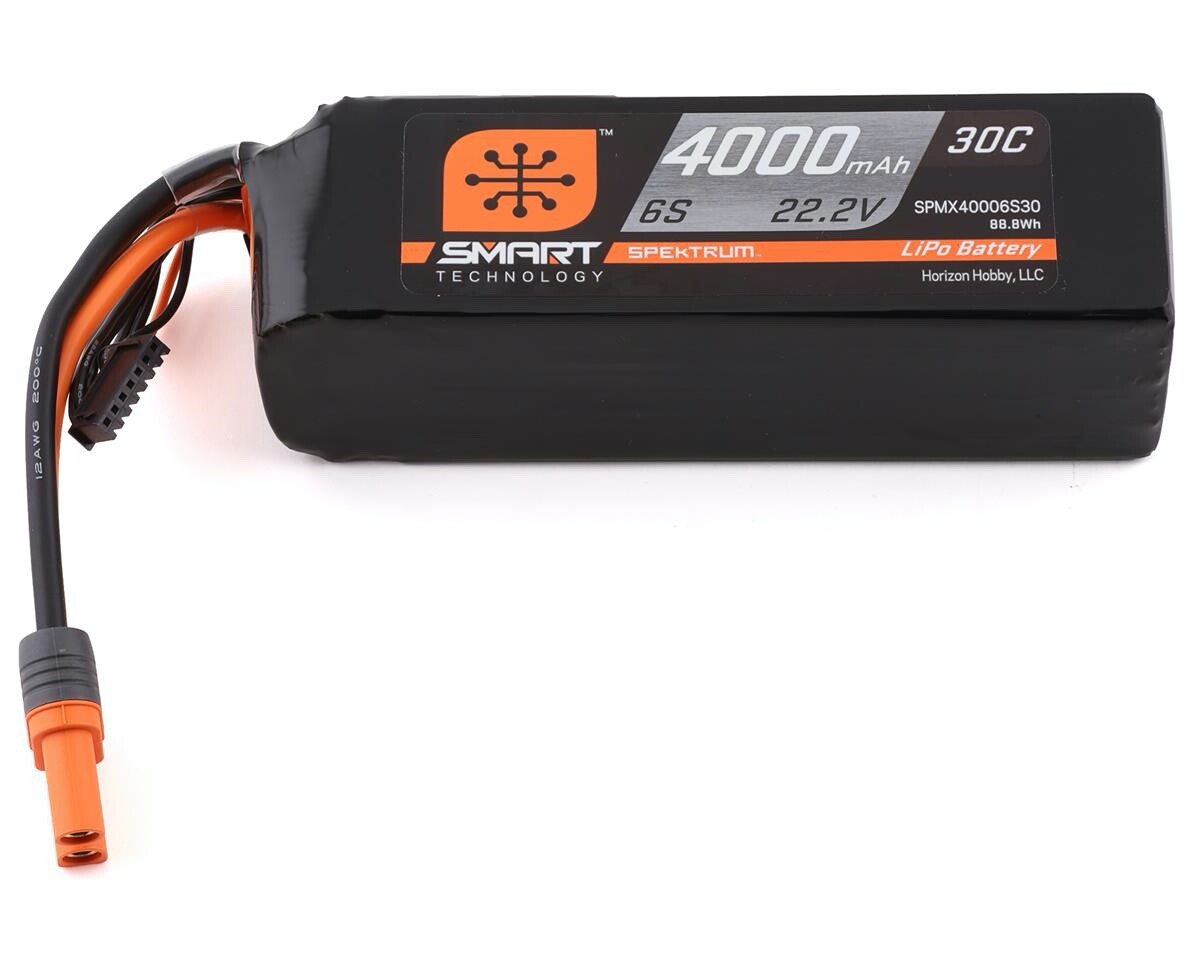 Spektrum RC 6S Smart LiPo Battery Pack w/ IC5 Connector 22.2V 4000mAh 30C