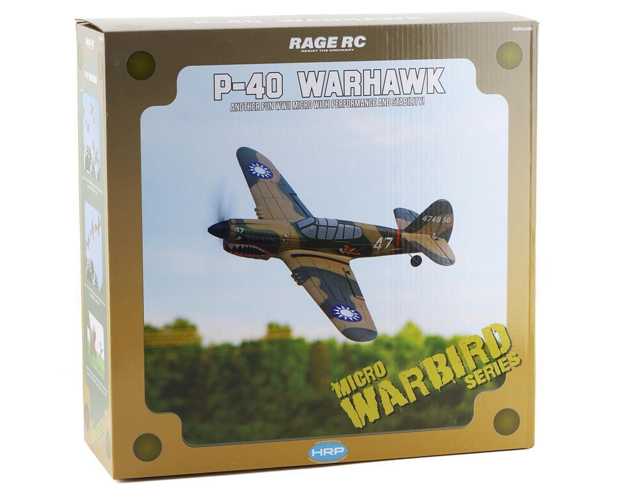 RAGE Curtiss P-40 P40 Warhawk Micro RC Warbirds RTF Electric Airplane RGRA1305