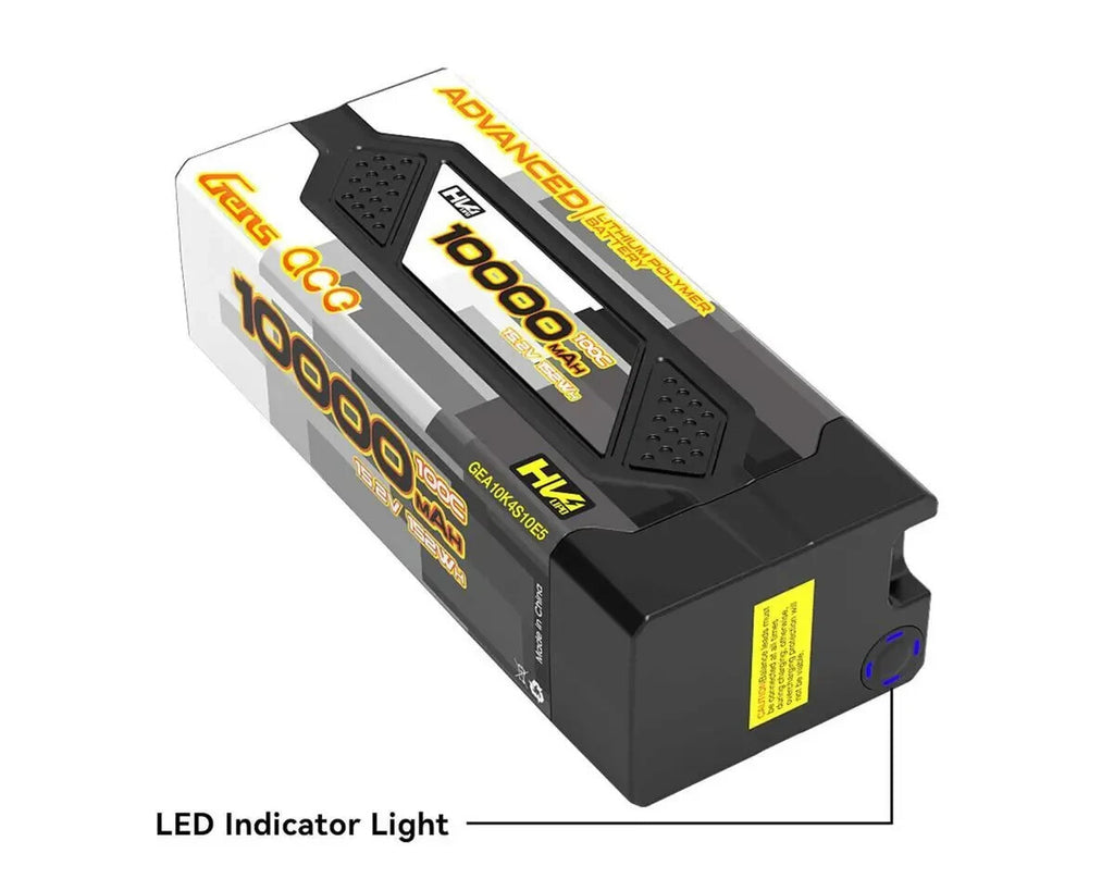 Gens Ace Advanced 10000mAh 15.2V 100C 4S HardCase Lipo Battery Pack EC5 : G-Tec