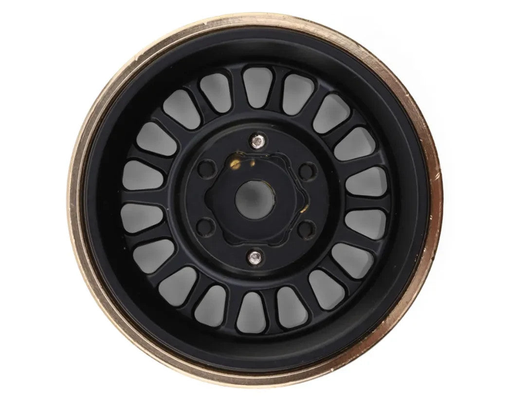 INJORA YQW-1109BK 1.0 Plus Brass Beadlock Wheels -3.75mm Offset TRX4M SCX24