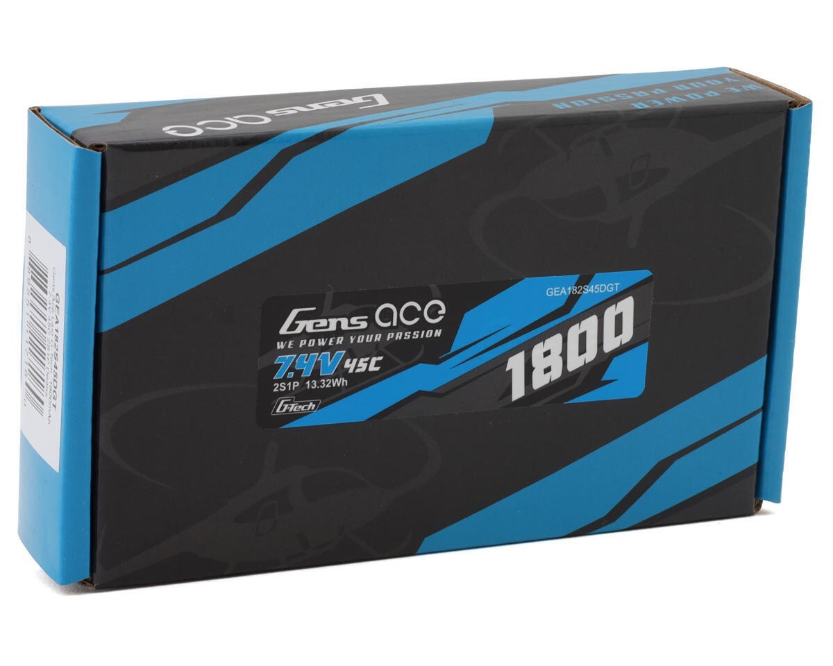 Gens Ace G-Tech Smart 2S LiPo Battery 45C 7.4V 1800mAh GEA182S45DGT