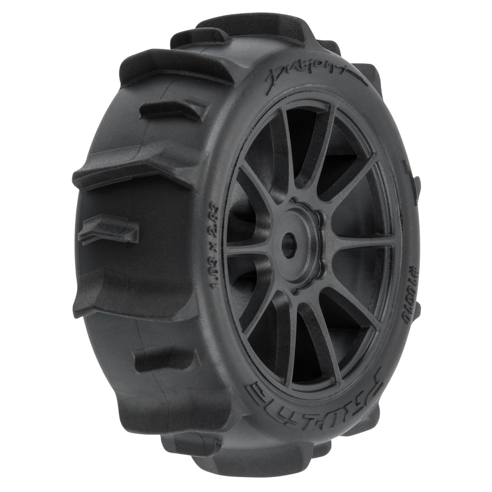 Pro-Line PRO1031010 1/14 Dumont F/R Tires MTD 12mm Black Mach-10 (4) Typhon GROM