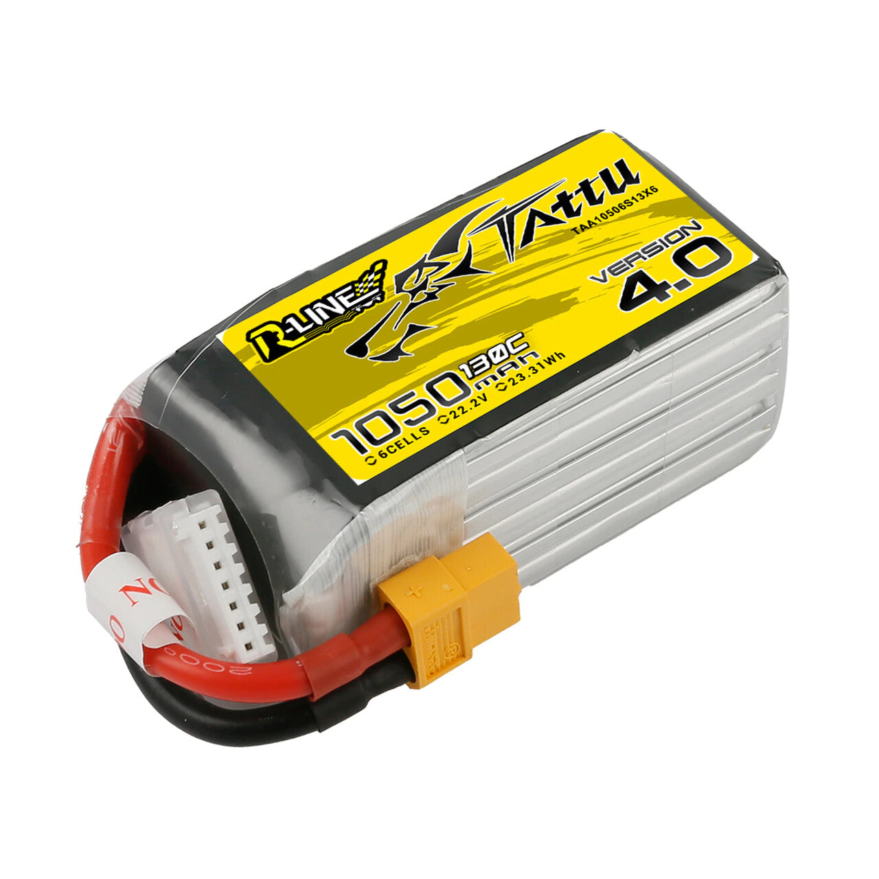 2x Tattu R-Line 4.0 22.2v 6s 1050 mAh 130c High Performance Lipo Battery XT60
