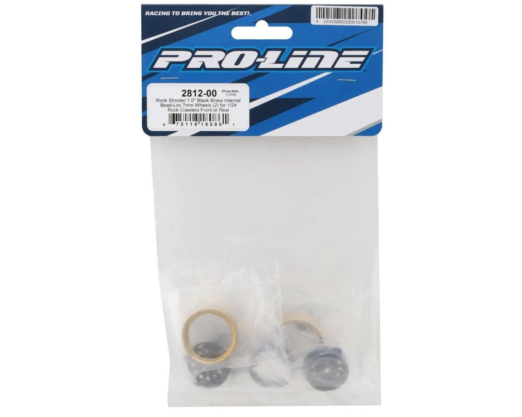 Pro-Line Racing 1/24 Rock Shooter Brass F/R 1.0 7mm Whl 2 Blk PRO281200 RC Tire