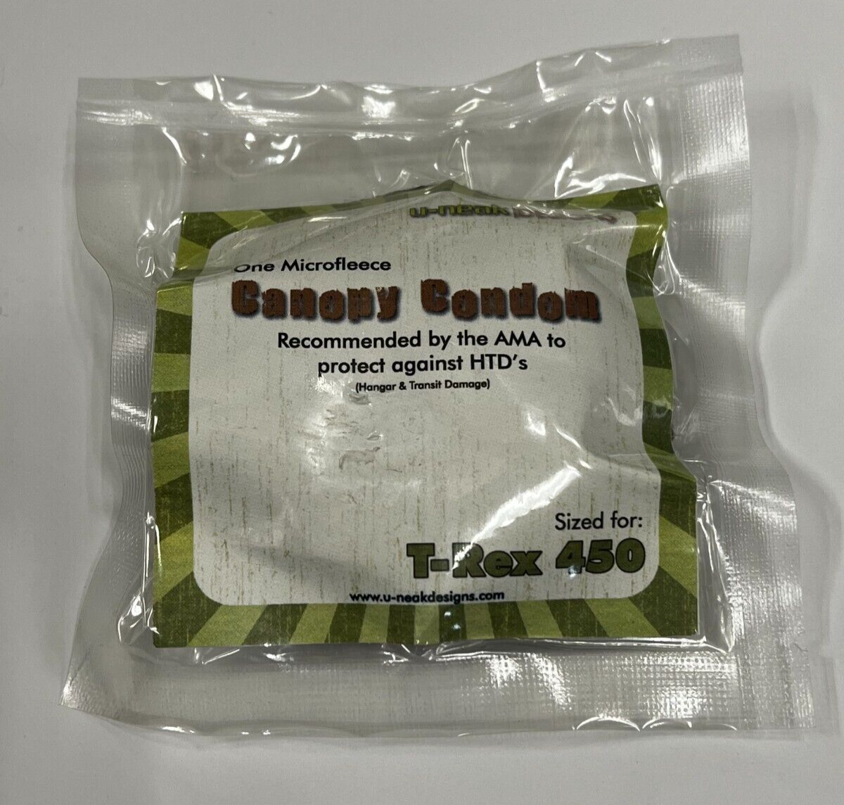 New U-Neck Designs Canopy Condom For Align T-rex Trex 450 RC Helicopter