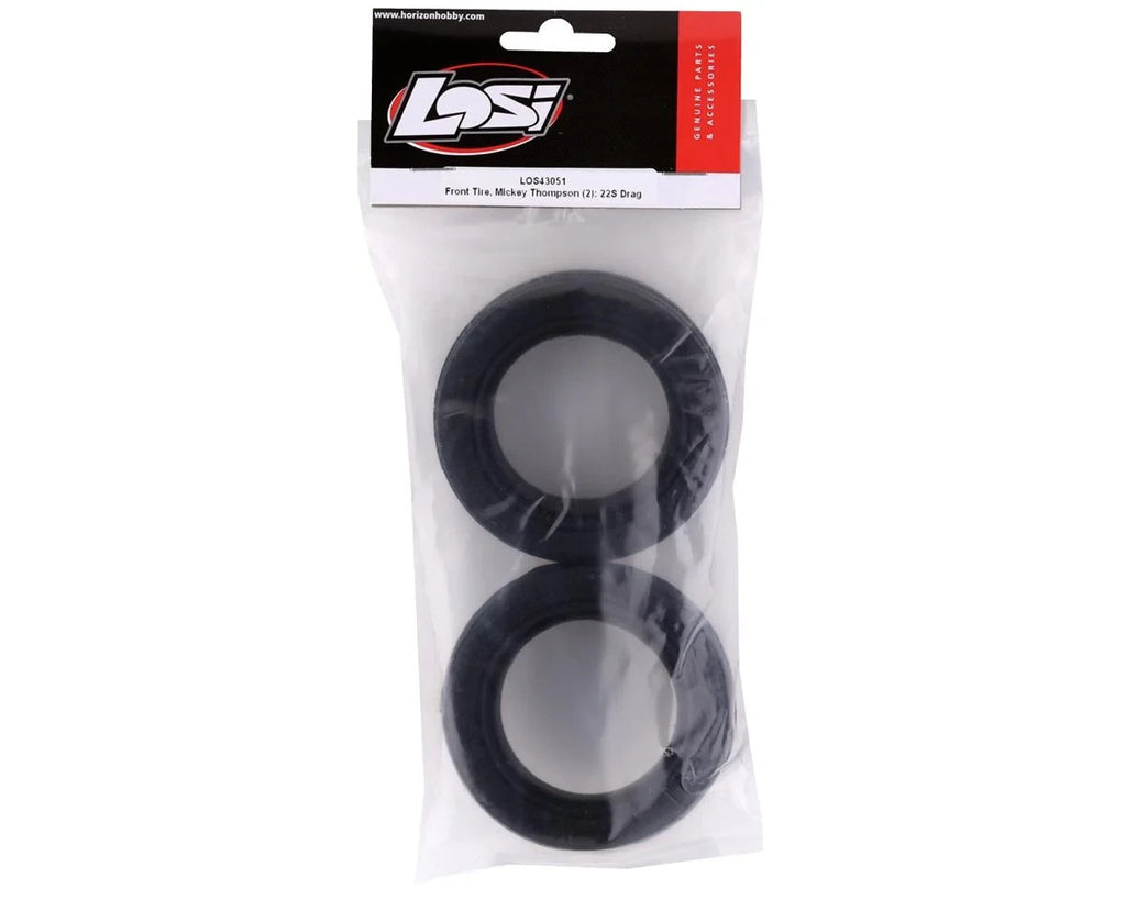 LOS43051 Losi 22S Drag RC Remote Control Mickey Thompson Front Drag Tires (2)