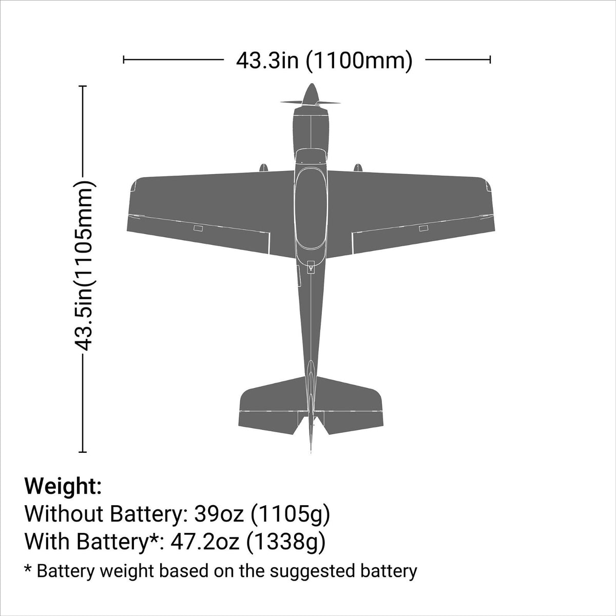 E-Flite EFL10750 Sportix 1.1m Bind-N-Fly Basic RC Airplane 1100mm w/AS3X+ & SAFE