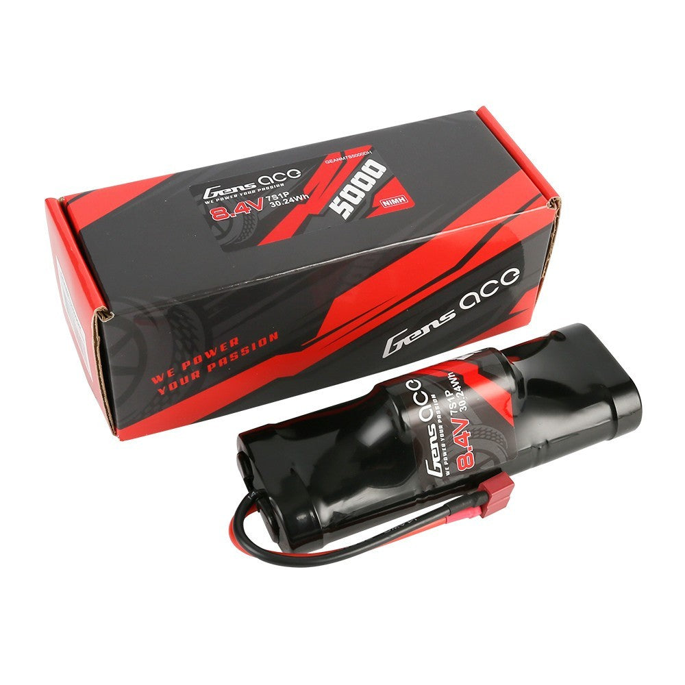 2x Gens ace 8.4V 5000mAh NiMH RC Truck / Car Battery Hump Style w/ Deans T Plug