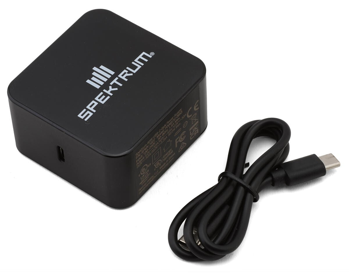 Spektrum RC S100 Smart Charger w/USB-C Power Supply Combo SPMXC2090P