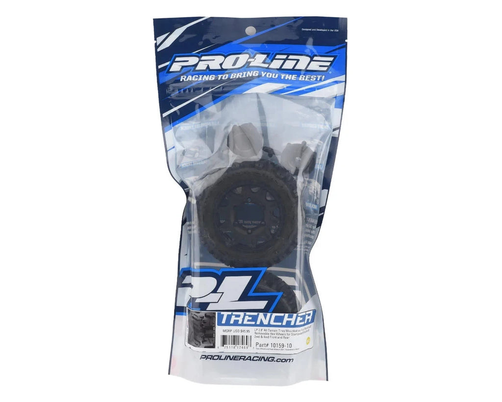 ProLine Trencher LP 2.8" Mounted Tires Black Raid Wheels PRO1015910 1015910