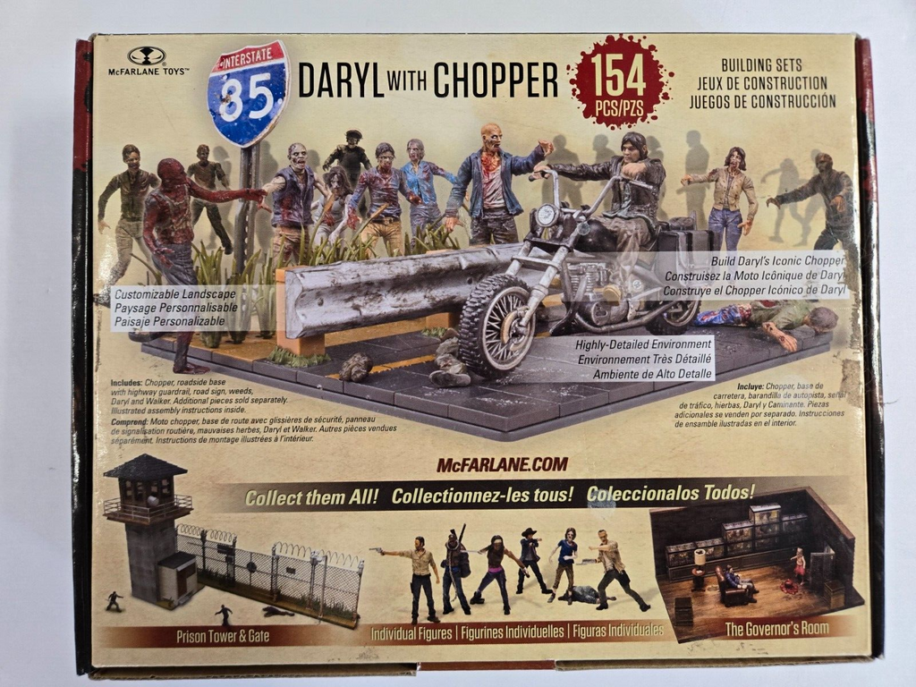McFarlane Toys Building Sets -The Walking Dead TV Daryl Dixon with Chopper.