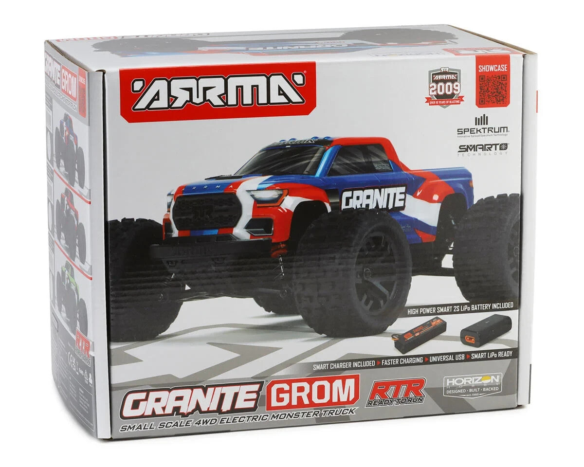 Arrma Granite Grom MEGA 4WD 380 Brushed 1/18 Monster Truck RTR (Green) w/SLT2