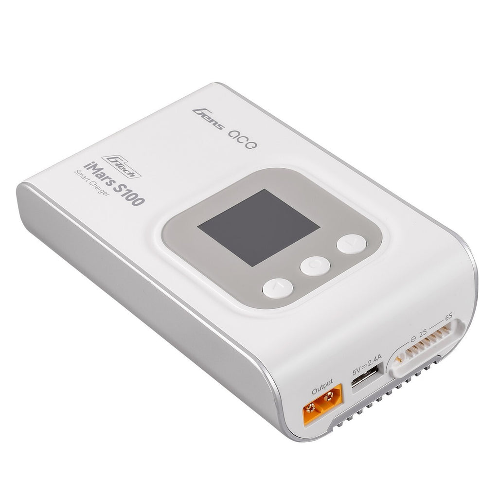 Gens Ace IMars S100 G-Tech AC RC Airplane Balance RC Battery Smart Charger-White