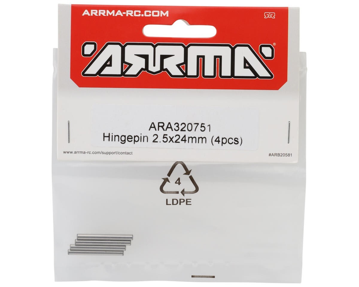 ARRMA ARA320751 Hinge Pin 2.5X24MM 4PCS GROM 1/18 Granite Typhon Mojave 320751