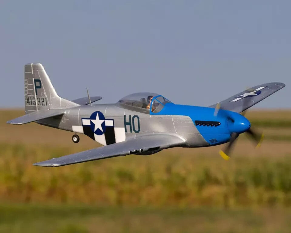 E-flite P-51D P51 Mustang BNF Bind in Fly Electric RC Remote Control Airplane