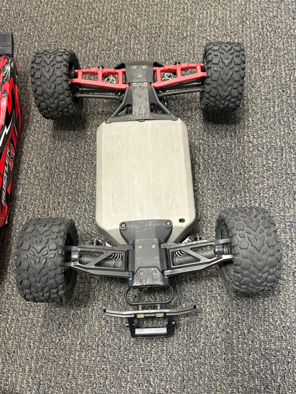 Traxxas Rustler 4WD 1/10 RC Stadium Truck Roller Chassis w/ Body and Wheels