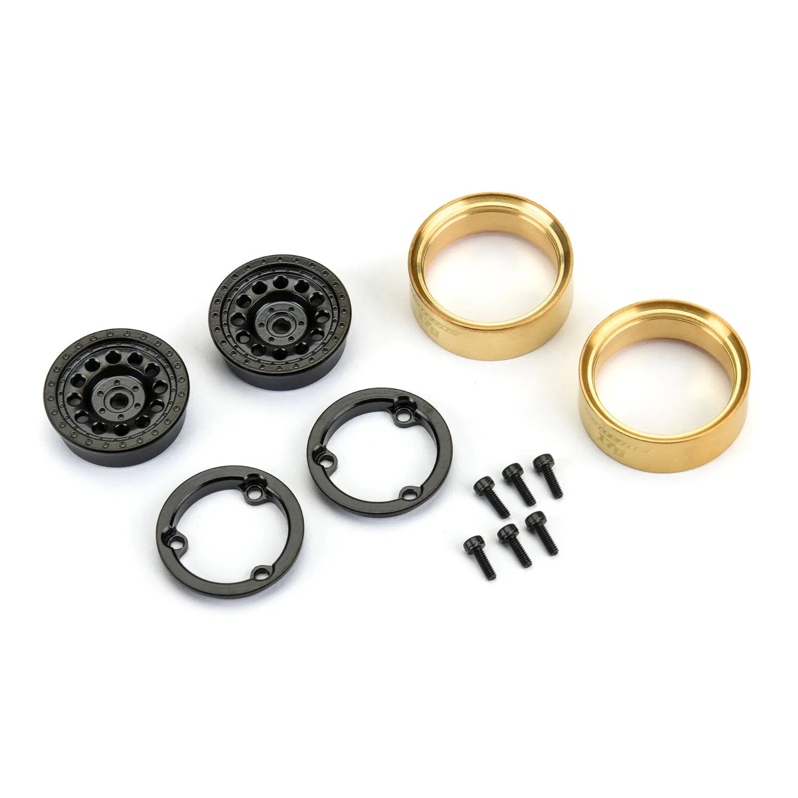 Pro-Line Racing 1/24 Rock Shooter Brass F/R 1.0 7mm Whl 2 Blk PRO281200 RC Tire