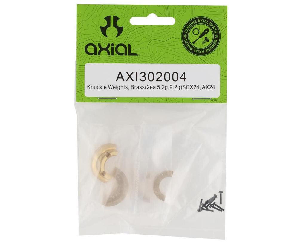 Axial SCX24 / AX24 1/24th Scale Brass Knuckle Weights (4) (28.8g) AXI302004