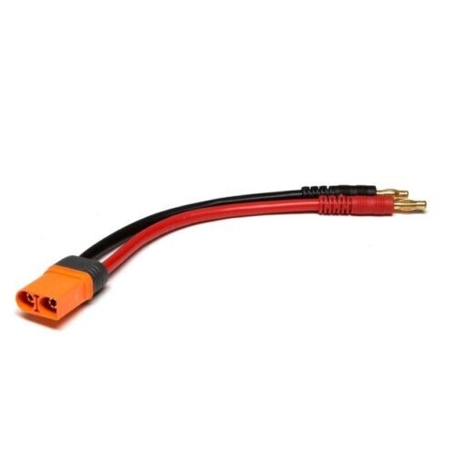 Spektrum RC IC5 6" Device RC Battery Charge Lead w/ 4mm Bullets SPMXCA504