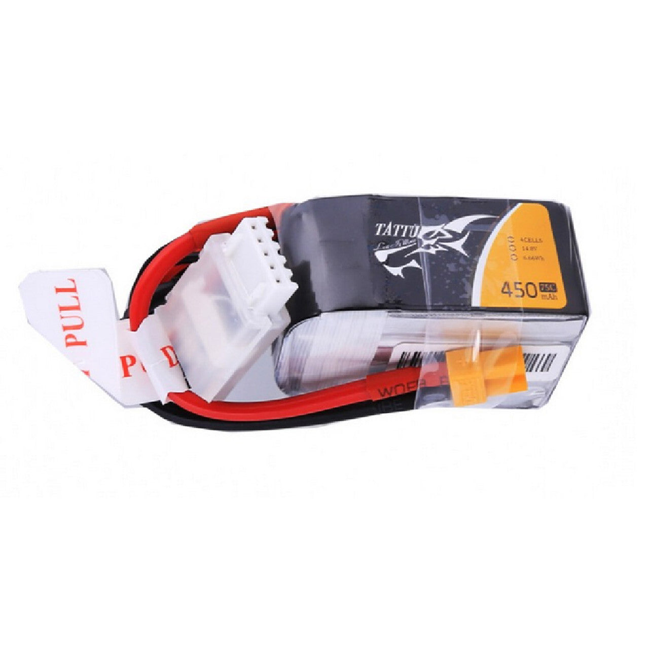 Tattu 14.8V 75C 4S 450mAh Lipo RC Remote Control Battery Pack With XT30 Plug
