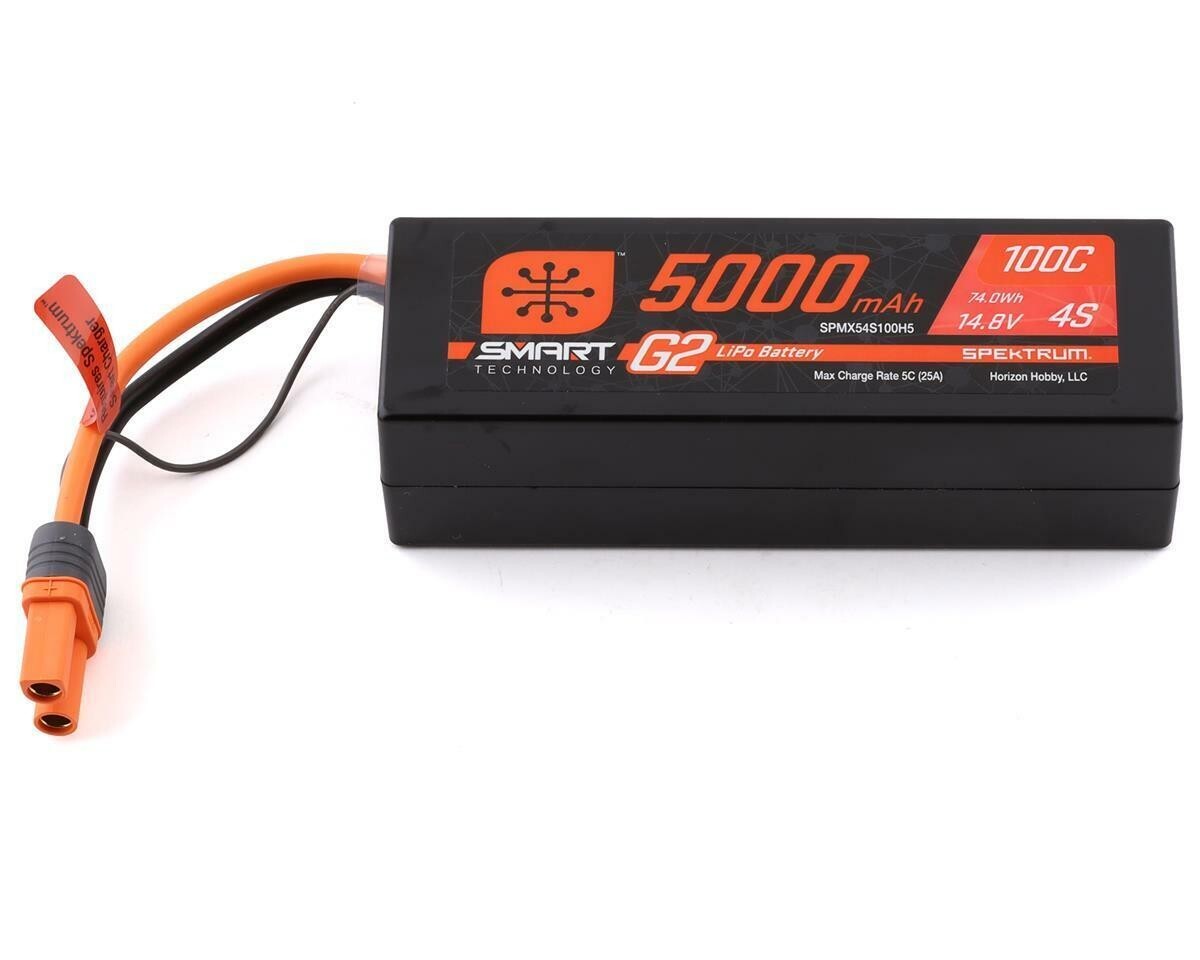Spektrum RC 4S Smart G2 LiPo 100C Battery Pack 14.8V 5000mAh SPMX54S100H5