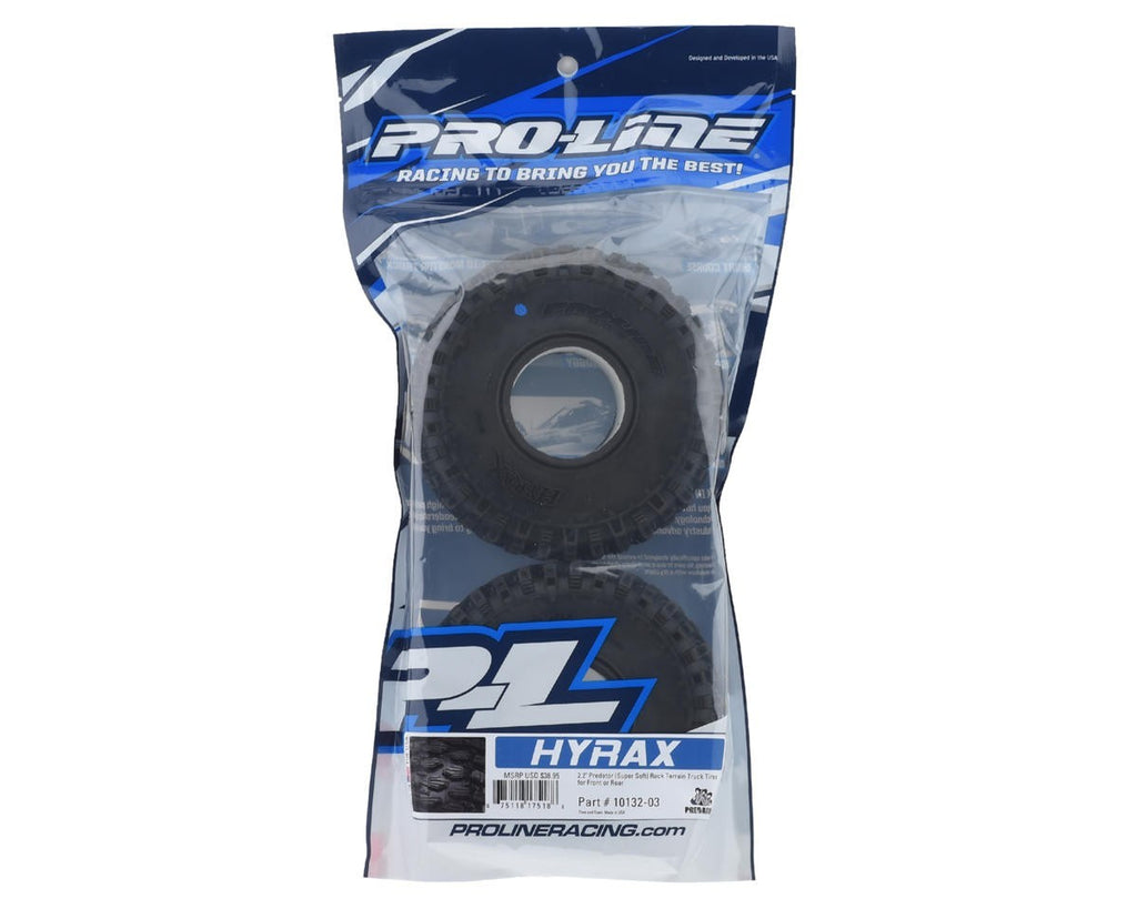 ProLine Hyrax 2.2" Rock Terrain RC Truck Tires - Black PRO1013203 1013203